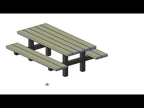 Picknicktafel Industrieel getekend voor een klant