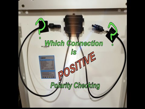 Solar panel polarity checking