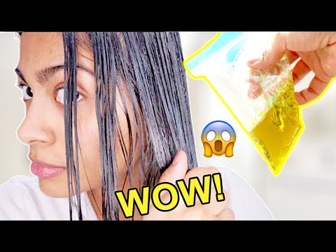 I Left OLIVE OIL in my hair OVERNIGHT & THIS HAPPENED! *shocking results!*