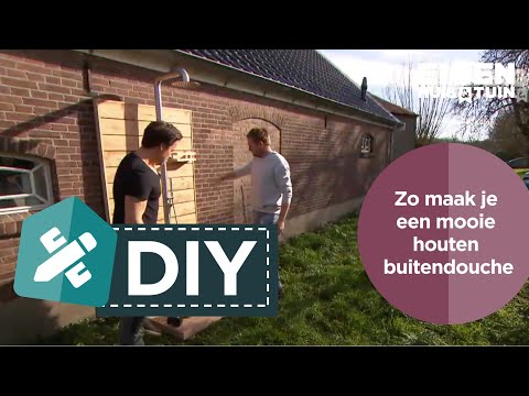 Zo maak je een mooie houten buitendouche | DIY | Eigen Huis & Tuin