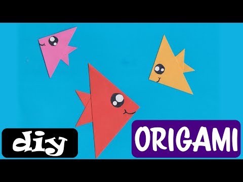 Vissen vouwen van papier (origami) - makkelijk knutselwerkje voor kinderen