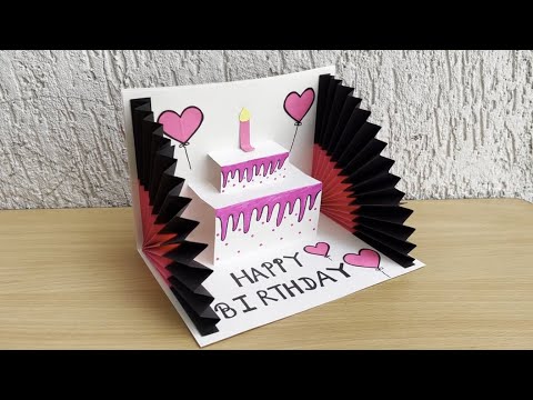 DIY - 3 D Birthday Card | Pop-Up Birthday Card | Special Birthday Card | Easy Cake Card | bday card