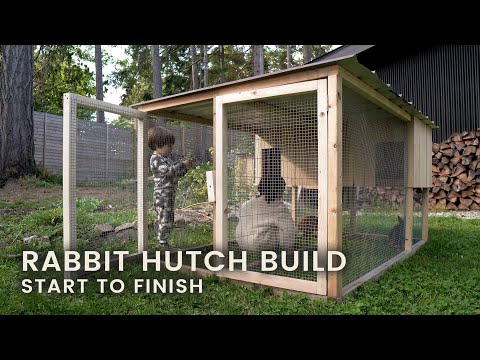 Simple Minimalist DIY Rabbit Hutch from Recycled Material