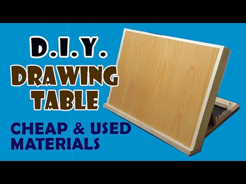 DRAWING TABLE (make your own) | adjustable! made from ordinary used wood!