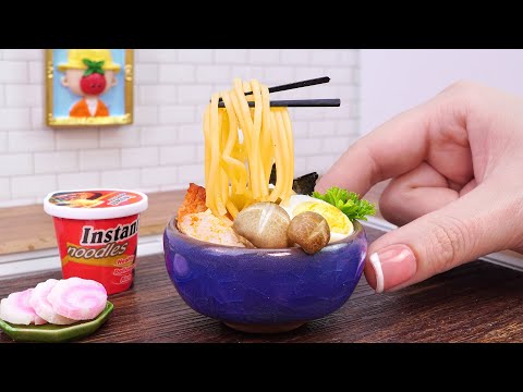 Easy Miniature Ramen Tutorial | Tiny Homemade Ramen & Mini Food by Miniature Cooking