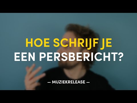 Hoe schrijf je een persbericht? | MUZIEKRELEASE