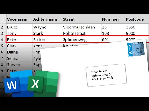 Adresetiketten maken met Afdrukken Samenvoegen