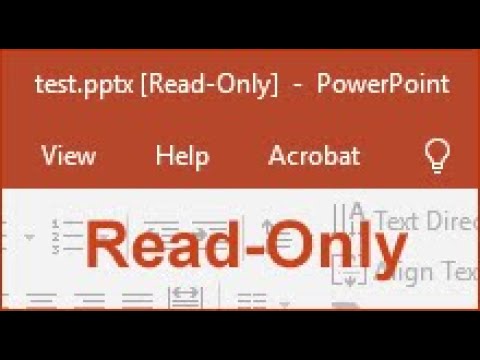 How to Save Powerpoint Document as Read Only