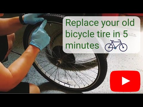 Installing a new bike tire and inner tube in 5 minutes