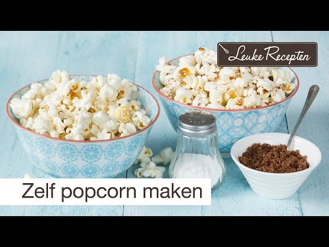 Zoute en zoete popcorn maken