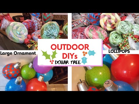 DIY Outdoor Christmas Ornaments & Lollipops| ITs DIY Time| How to make outdoor decor.