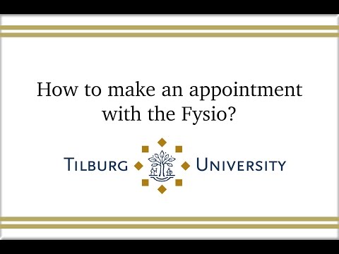 How to make an appointment at the physiotherapist Tilburg University