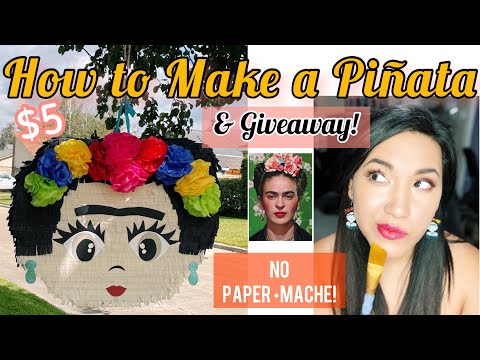 How to make a Piñata without Paper Mache- Less than $5 to Make! Mexican- Christmas Tradition!