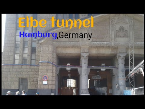 Elbe tunnel ,Historical landmark in Hamburg ,Germany