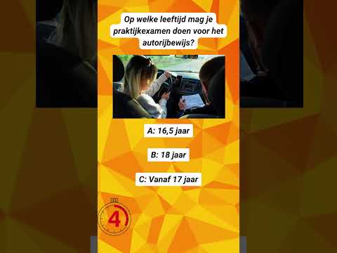 Op welke leeftijd mag je praktijkexamen doen voor het autorijbewijs?