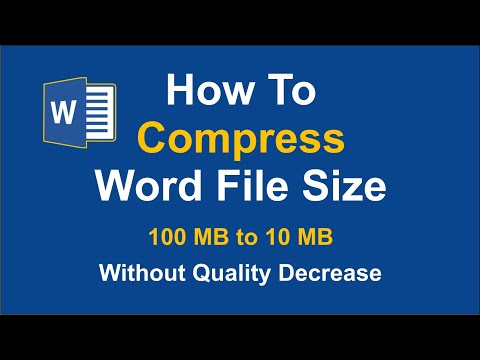 How To Compress Word File Size | Compress Word File To Smaller Size | How To Reduce Word File Size