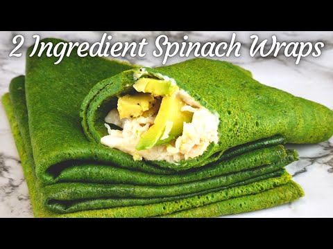 2 Ingredient Keto Spinach Wraps | Zero Carb | Dairy-Free | Gluten-Free